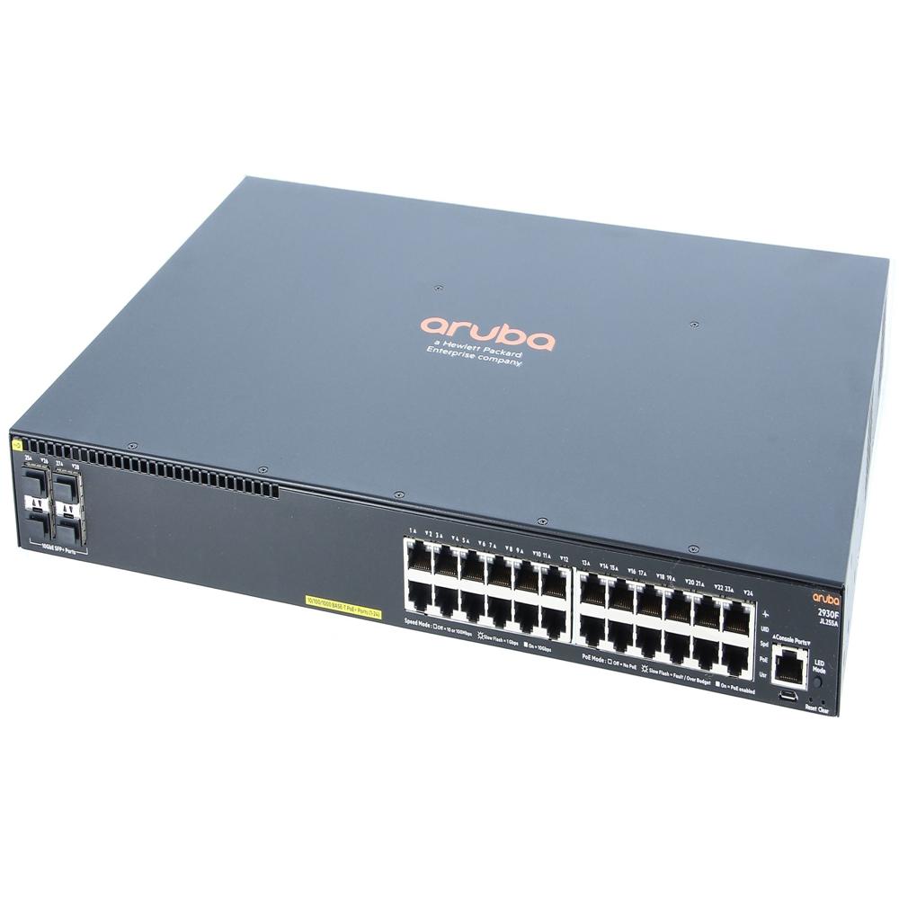 Aruba 2930f 24g Poe 4sfp Switch - 24 Port, 15w Power Consumption | Advanced Security, Layer 3 Routing, Energy-efficient Performance