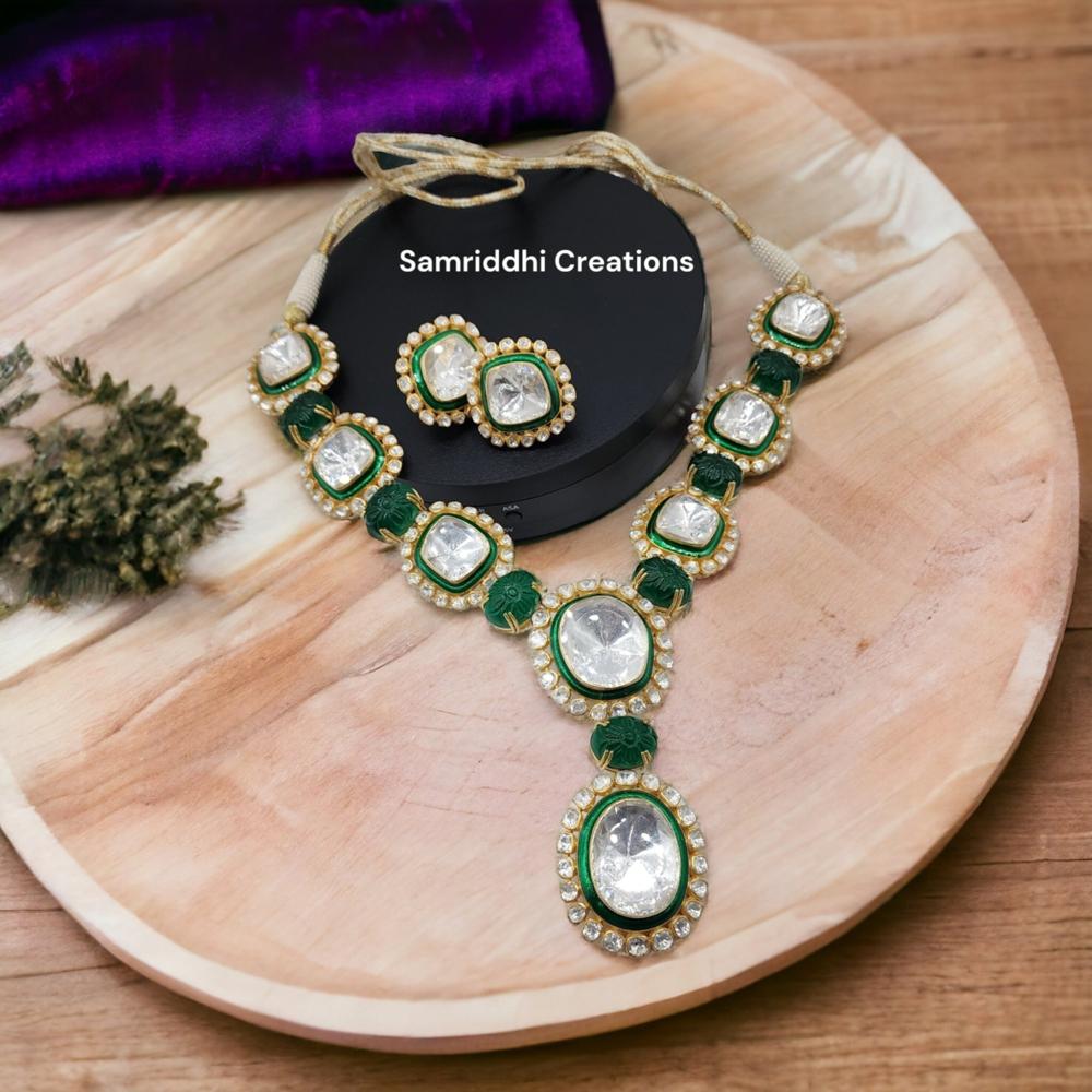 Moissanite Polki Necklace