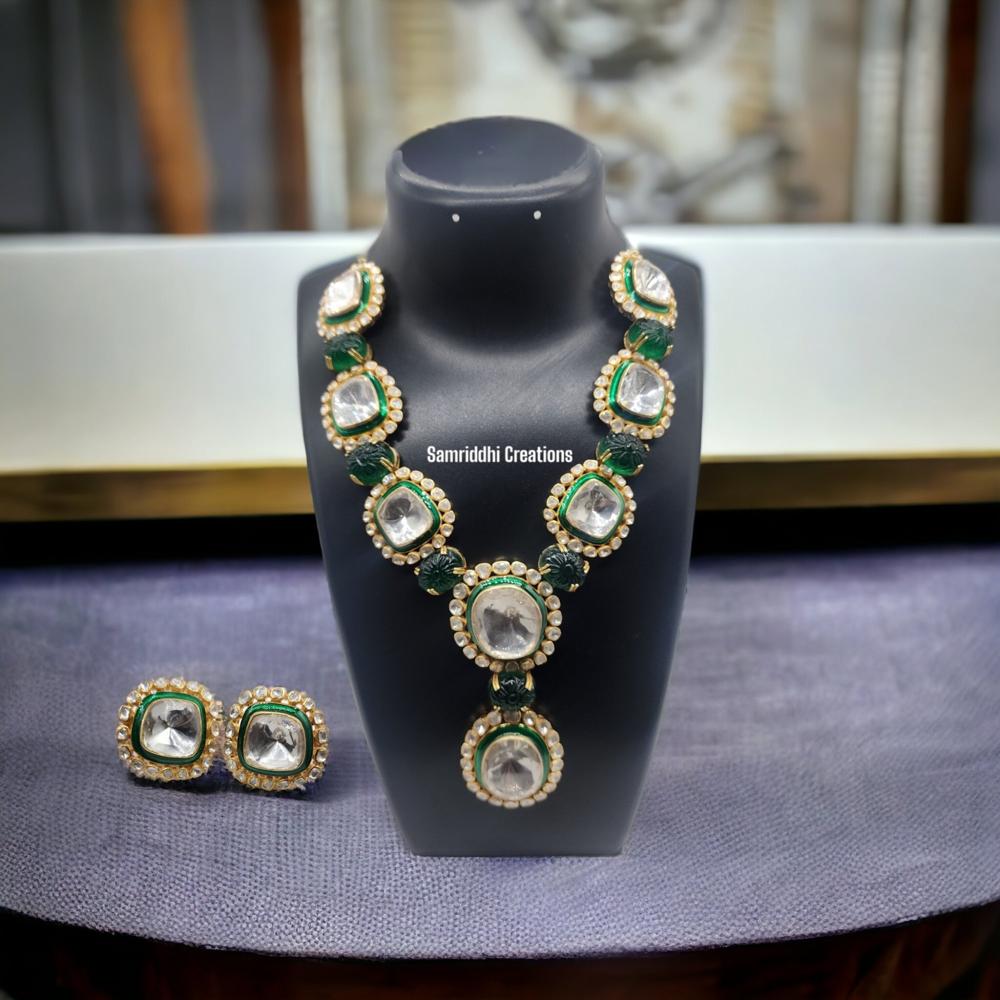 Moissanite Polki Necklace