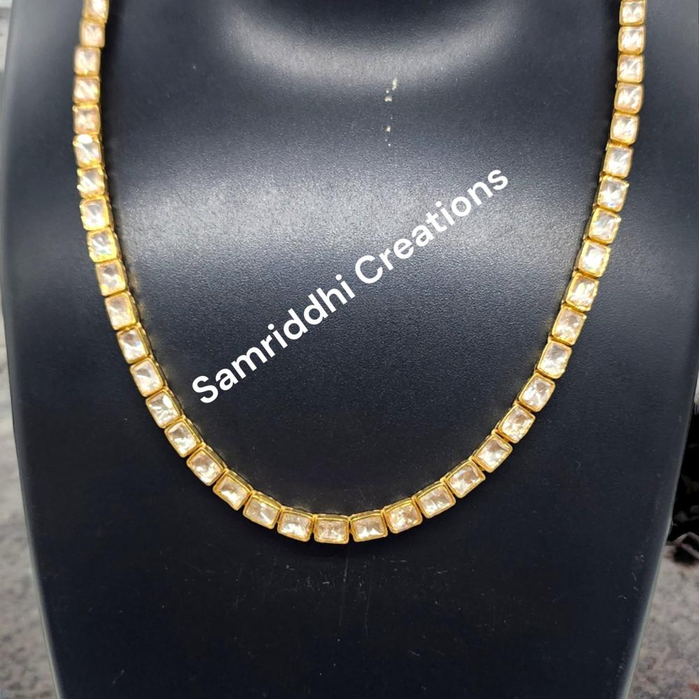 Antique Gold Plated Silver Kundan Polki Necklace