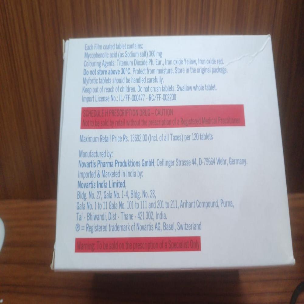 Myfortic 360mg Tablet