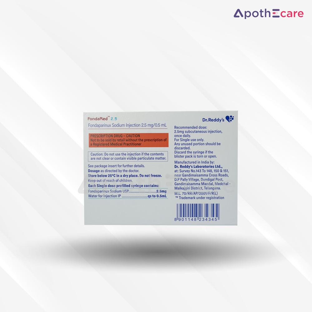 Fondared 2.5mg Injection - Recommended For: All