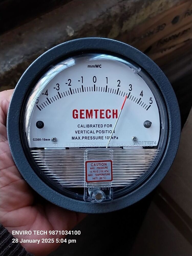 Gemtech Differential Pressure Gauge By Hoshangabad Madhya Pradesh - Accuracy: A 2% (-Ha Model A 1) Of Fs (A 3% (-Ha A 1.5%) On -0