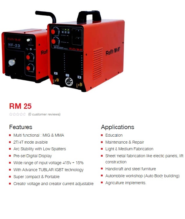Ralli Wolf Mig Series Welding Machine (Rm40n) - Feature: High Performance