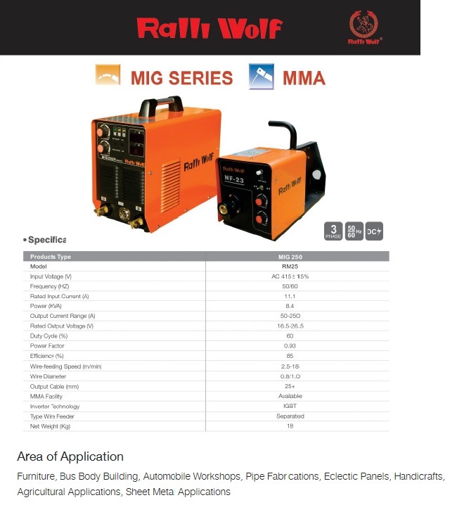 Ralli Wolf Mig Series Welding Machine (Rm40n) - Feature: High Performance