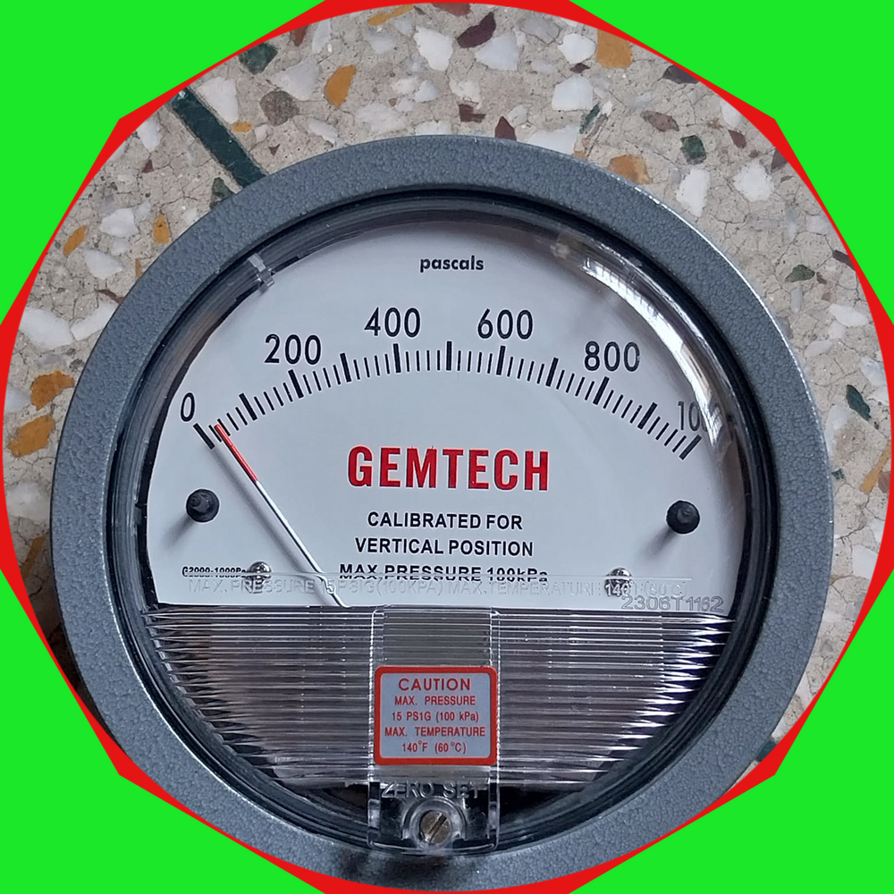Supplier Gemtech Differential Pressure Gauge In Korba Chhattisgarh - Accuracy: A 2% (-Ha Model A 1) Of Fs (A 3% (-Ha A 1.5%) On -0