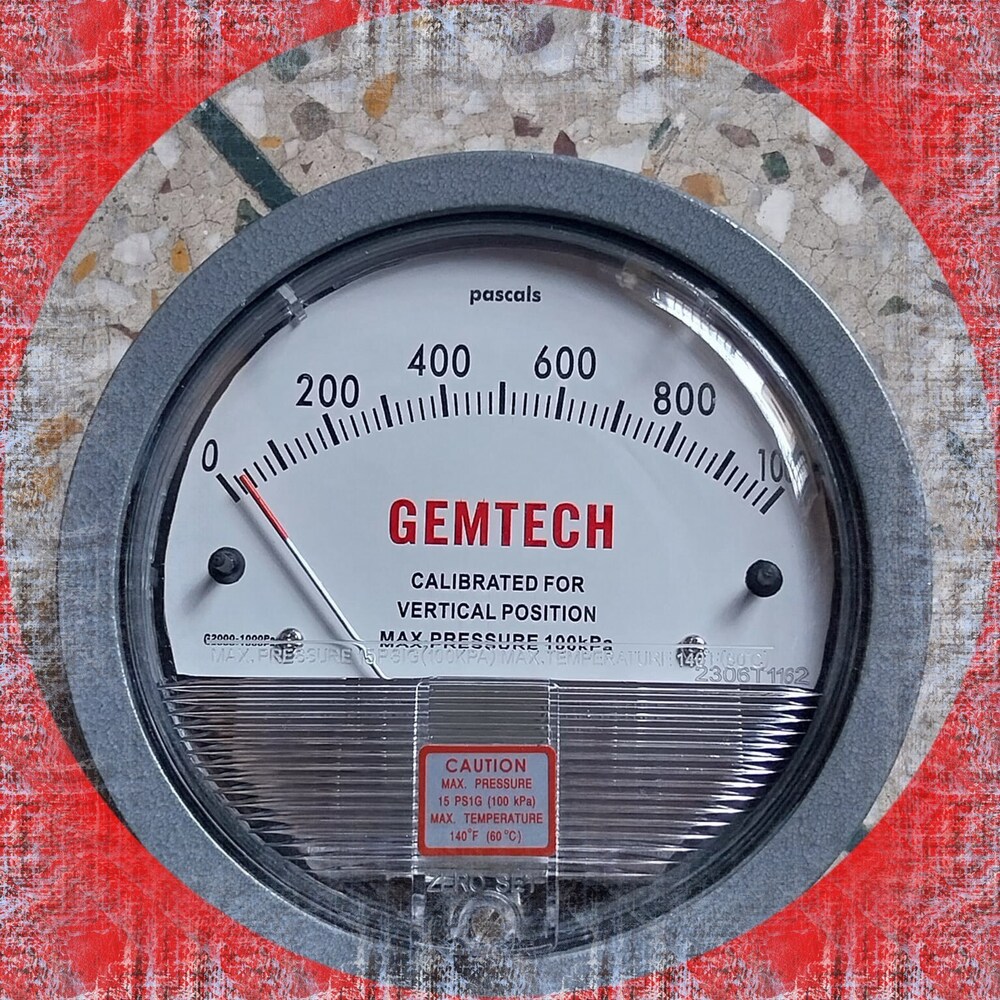 Supplier Gemtech Differential Pressure Gauge In Korba Chhattisgarh - Accuracy: A 2% (-Ha Model A 1) Of Fs (A 3% (-Ha A 1.5%) On -0