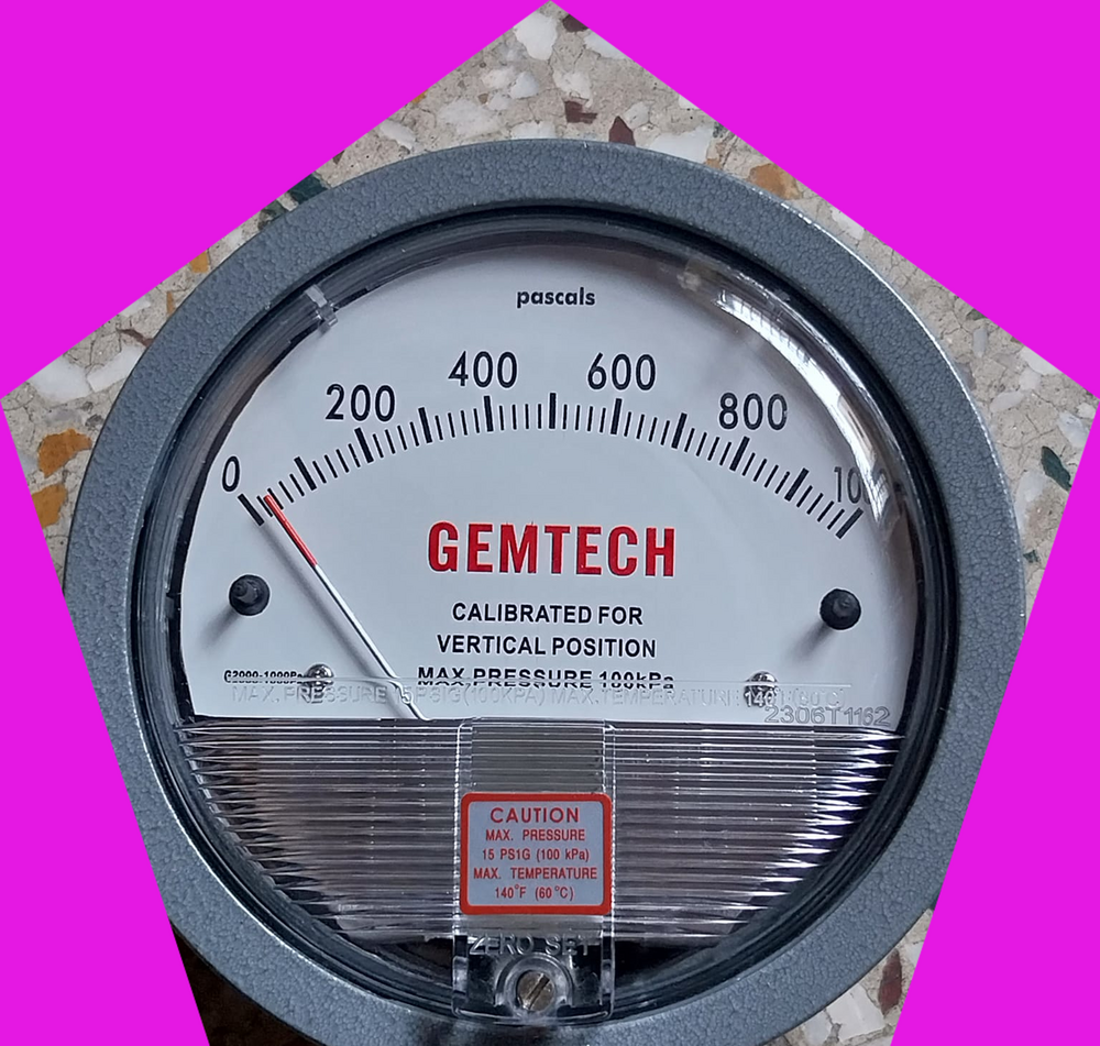 Supplier Gemtech Differential Pressure Gauge In Korba Chhattisgarh - Accuracy: A 2% (-Ha Model A 1) Of Fs (A 3% (-Ha A 1.5%) On -0