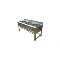 Commercial Kitchen 3 Burner Gas Cooking Range - Application: Hotel