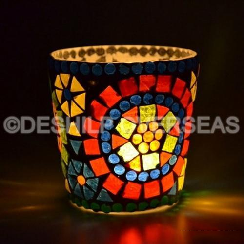 Multi color candle Holder