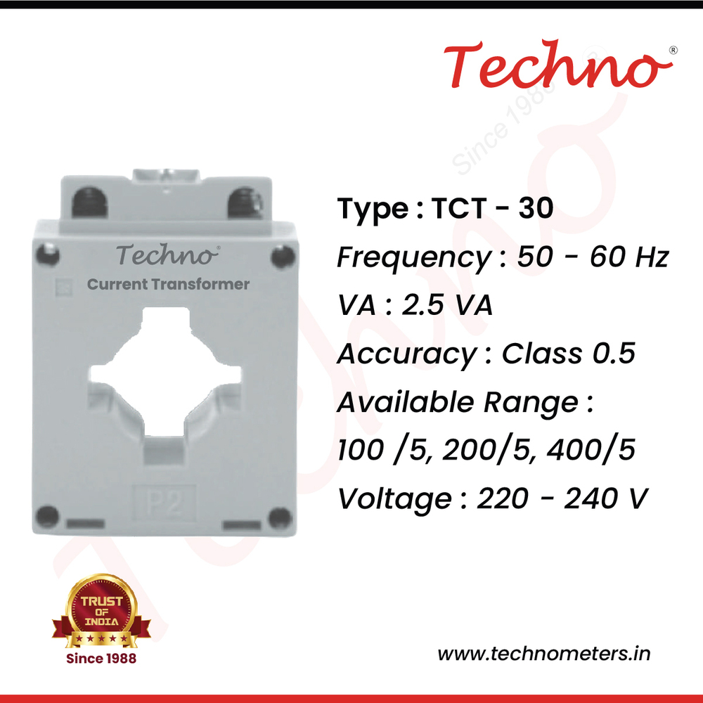 Techno Current Tranformer - Tct - 30 - Material: Polycarbonate
