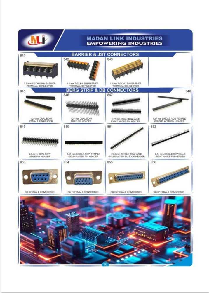 5 PIN 2.54 MM PITCH MALE FEMALE  REPLICATE CONNECTOR