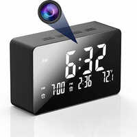Wifi Spy Digital Table Clock - Color: Black