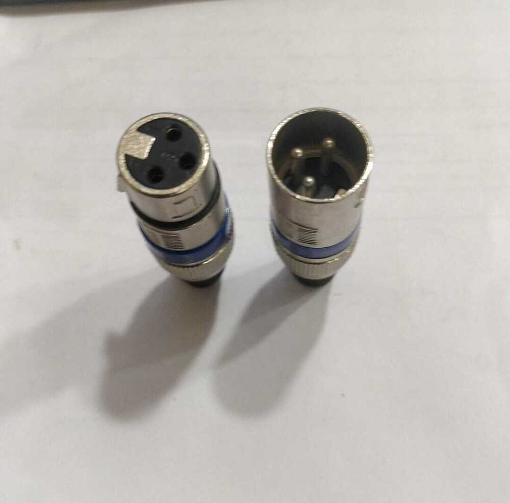 Xlr M/f Ring Type - Zinc Alloy Construction, 3-pin Configuration, Blue And Silver Design | Reliable Audio Connections For Microphones And Headphones