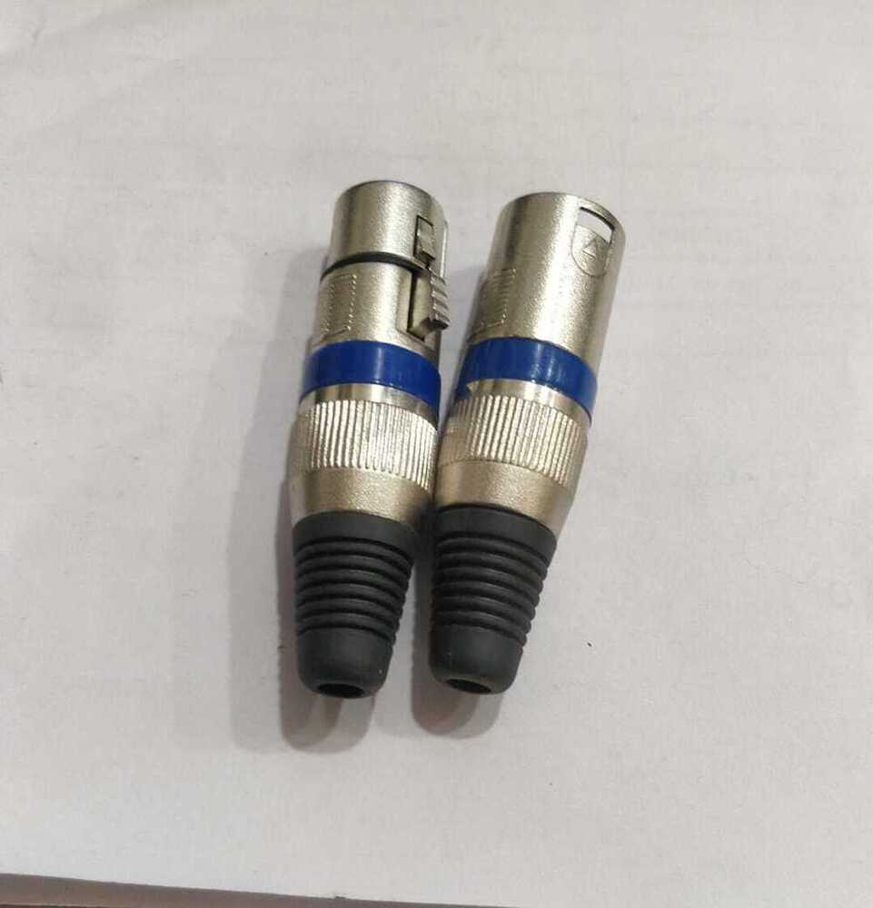 Xlr M/f Ring Type - Zinc Alloy Construction, 3-pin Configuration, Blue And Silver Design | Reliable Audio Connections For Microphones And Headphones