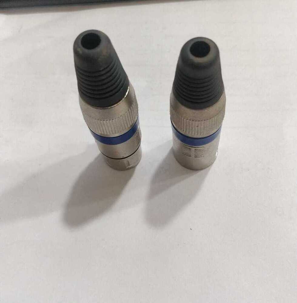 Xlr M/f Ring Type - Zinc Alloy Construction, 3-pin Configuration, Blue And Silver Design | Reliable Audio Connections For Microphones And Headphones