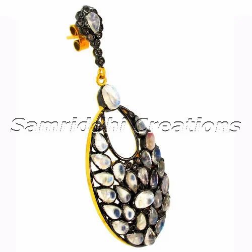Opal Diamond Earring - Finish: Coated