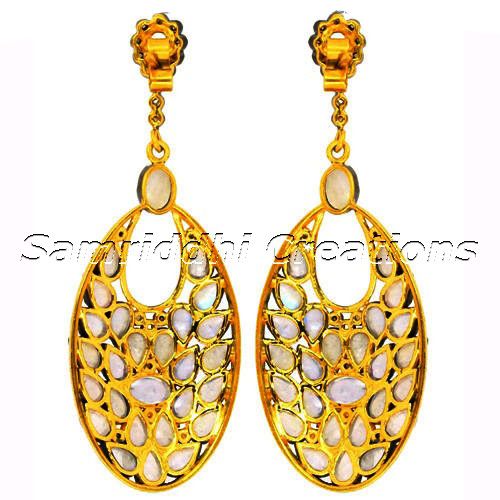Opal Diamond Earring