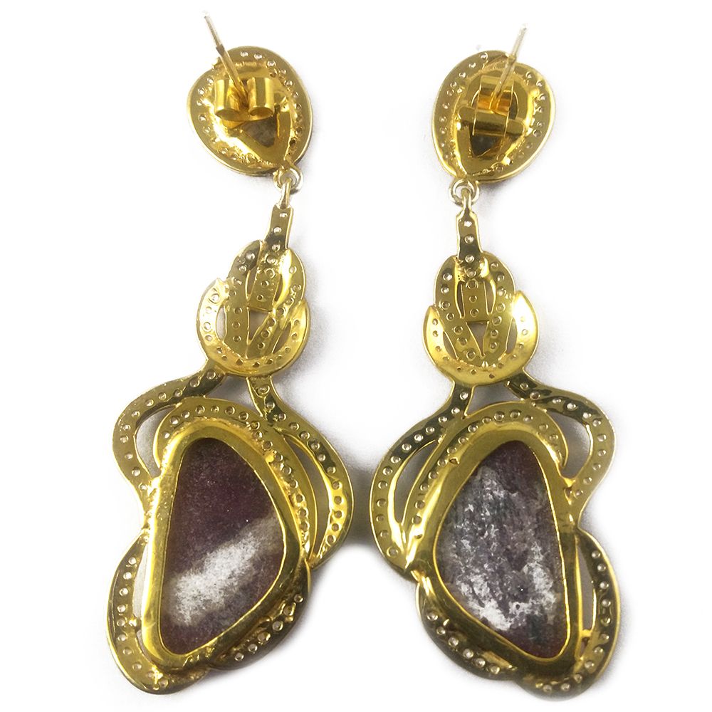 Ruby Diamond Earrings