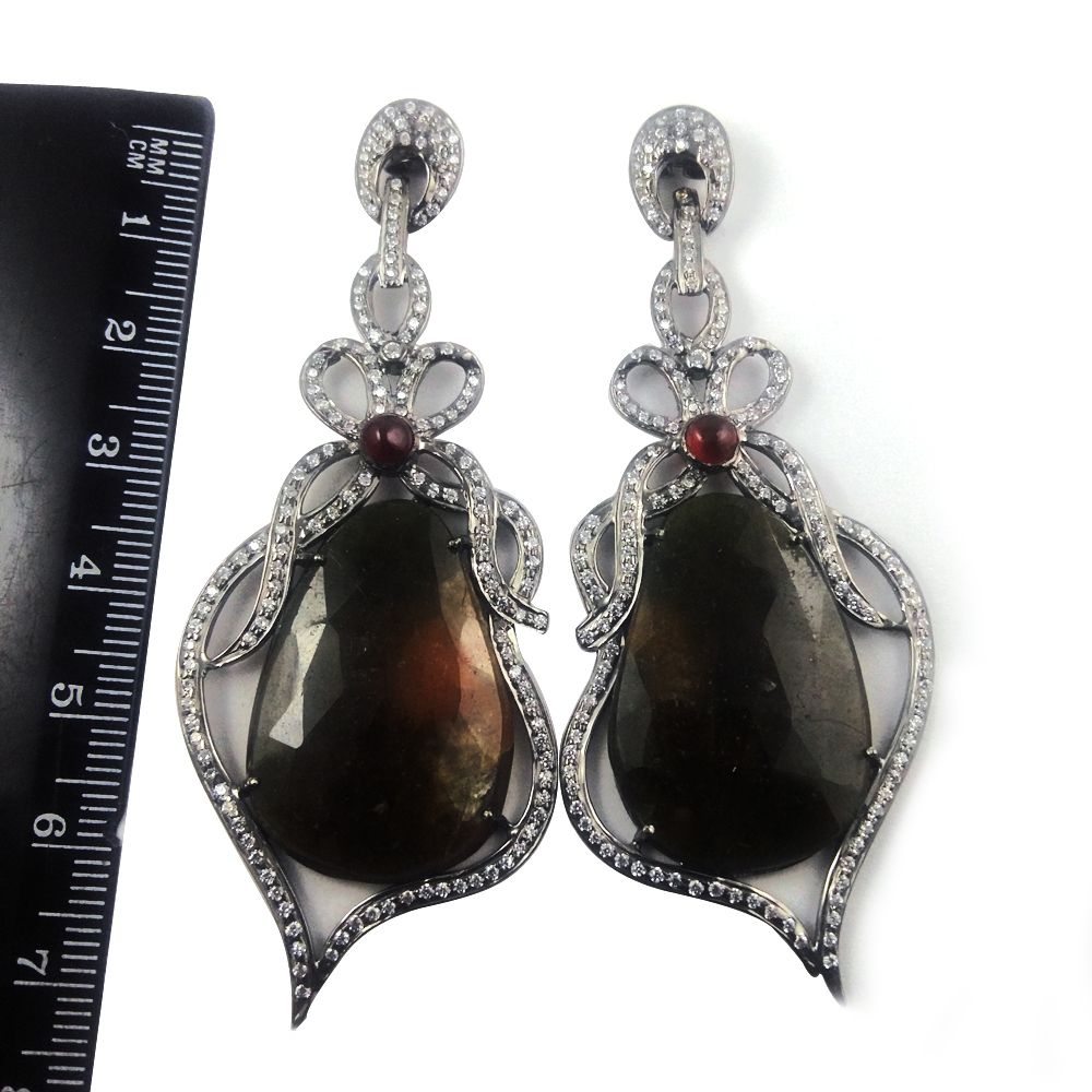 Sapphire Diamond Earring