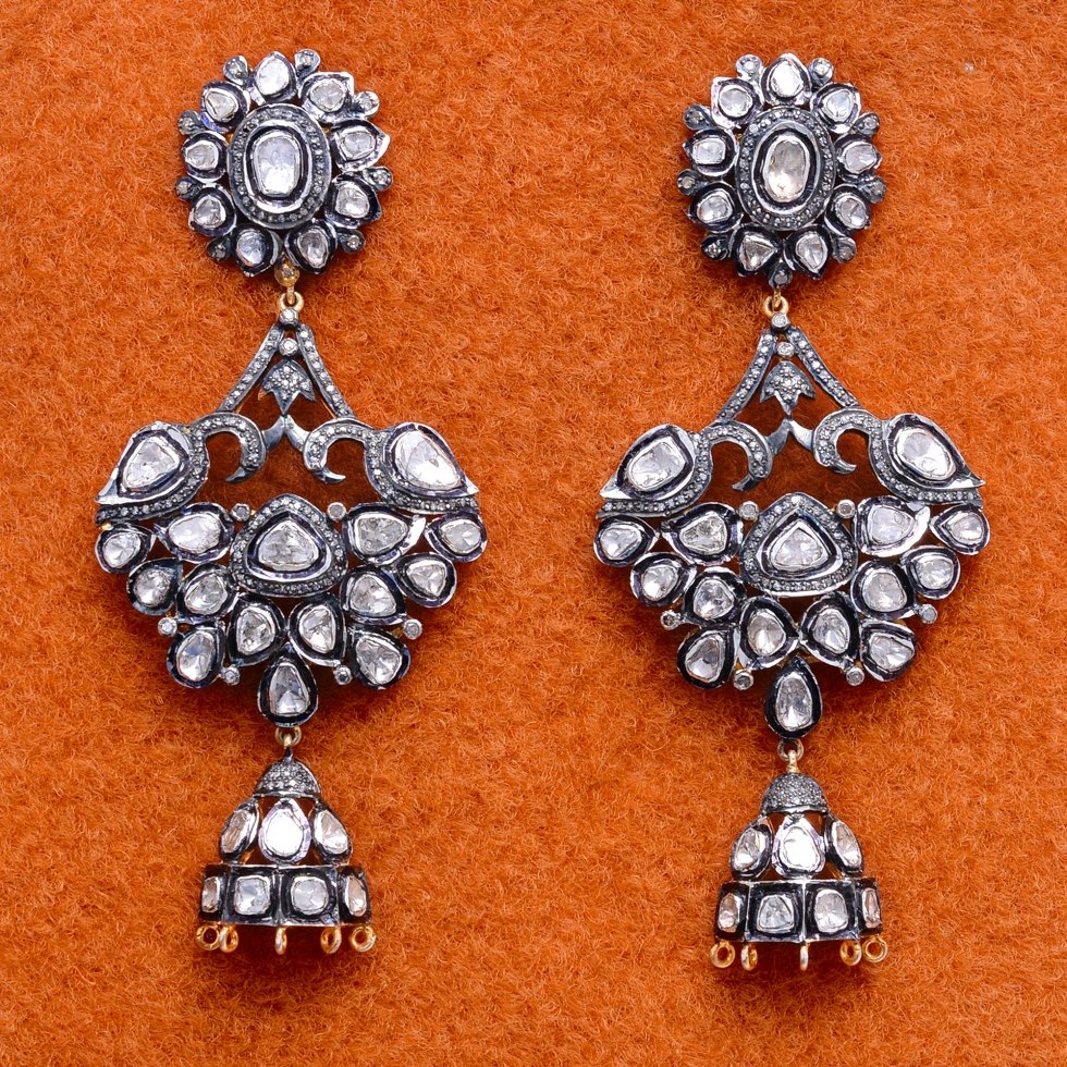 Dangler Fine Diamond Polki Earring
