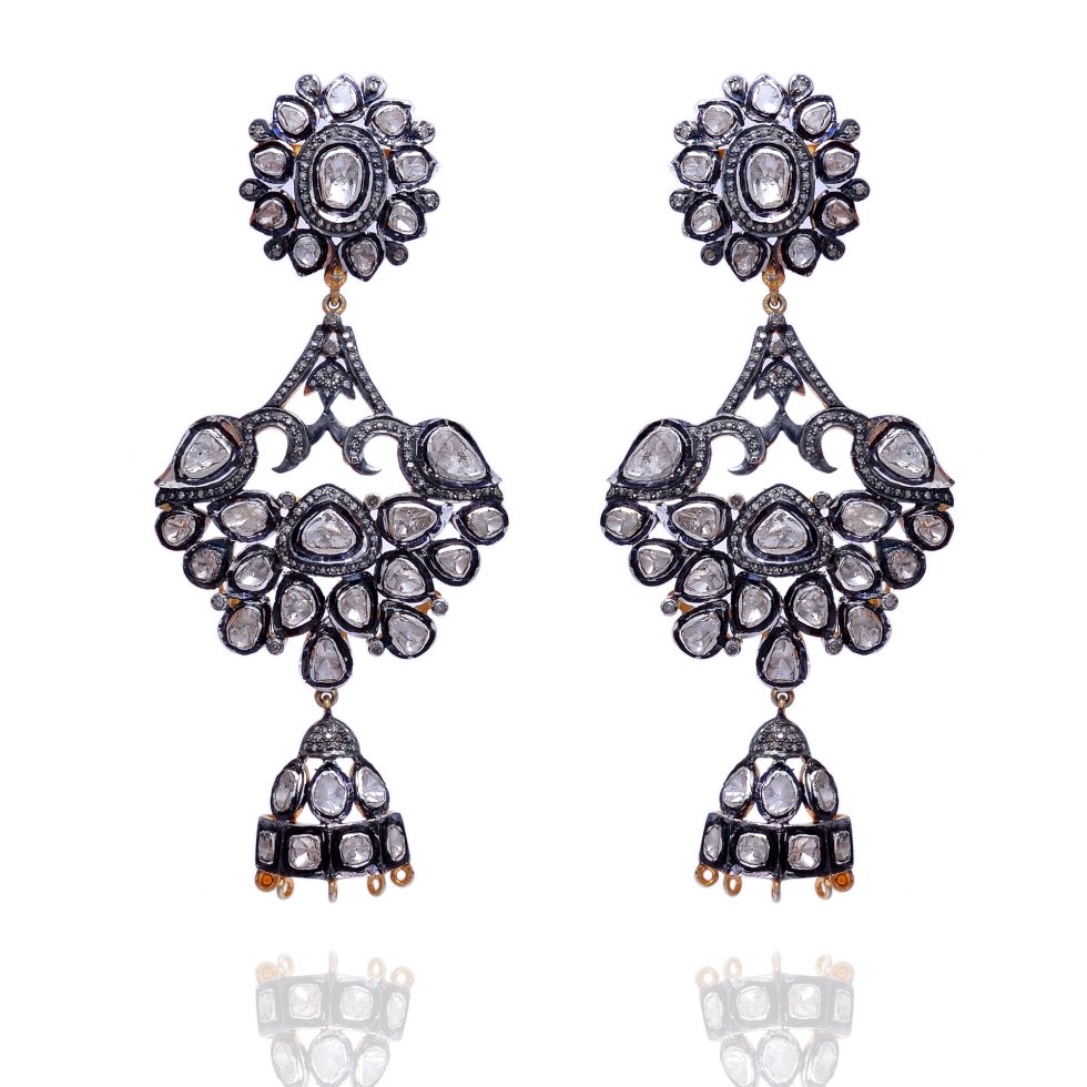 Dangler Fine Diamond Polki Earring - Gender: Women