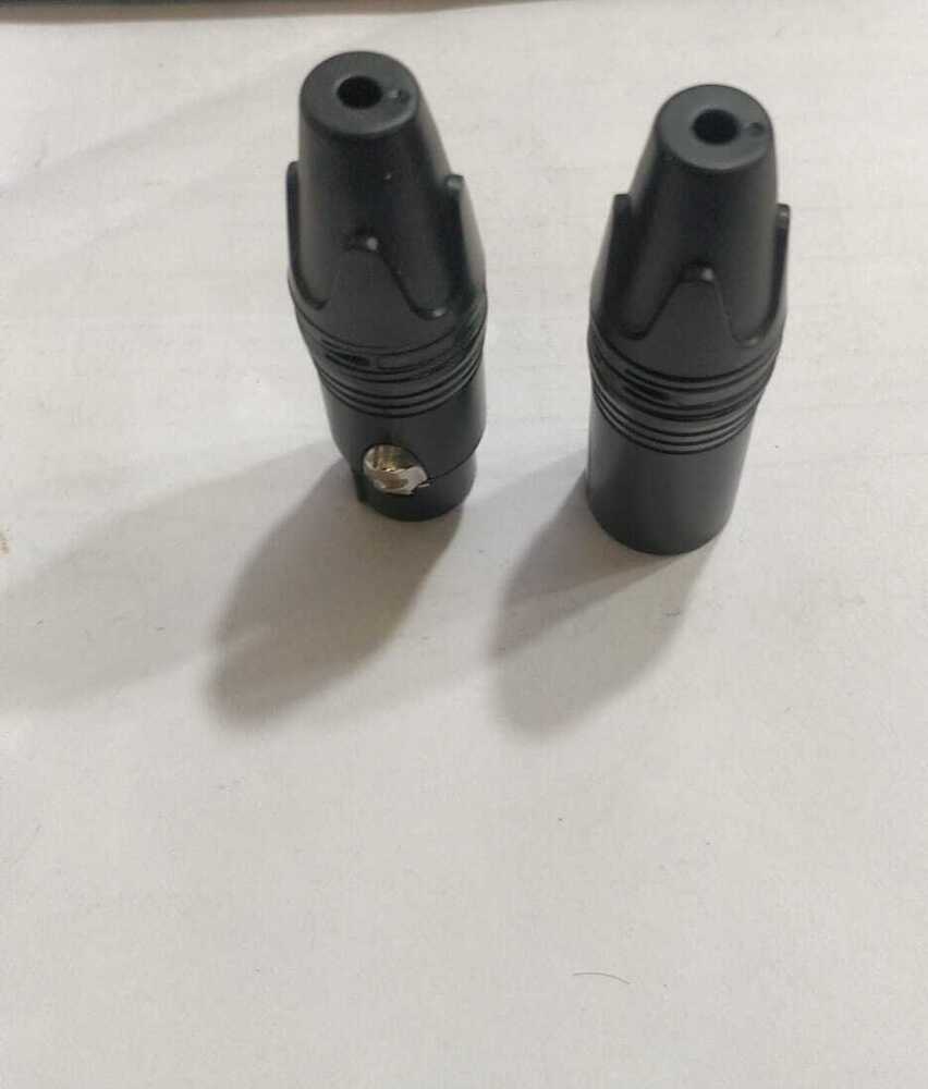 XLR M/F FULL BLACK GOLDEN PIN METAL