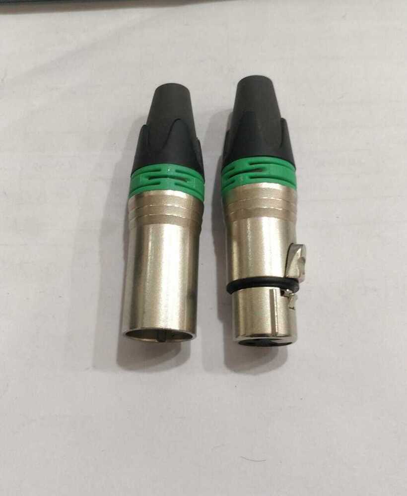 XLR M/F SILVER METAL BODY