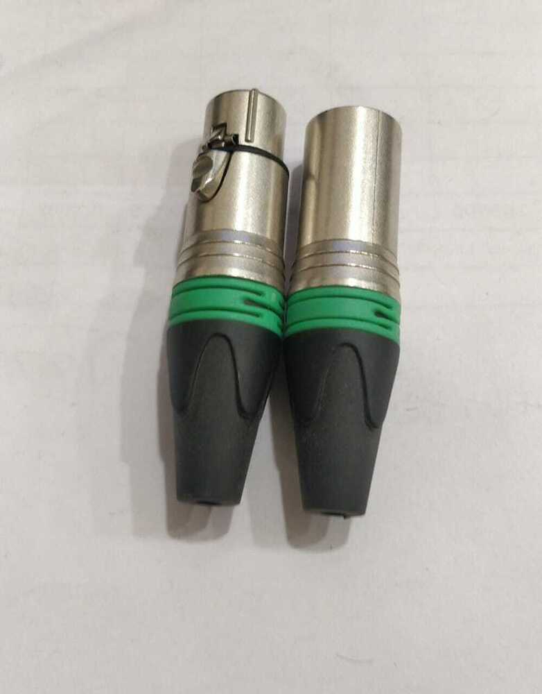 XLR M/F SILVER METAL BODY