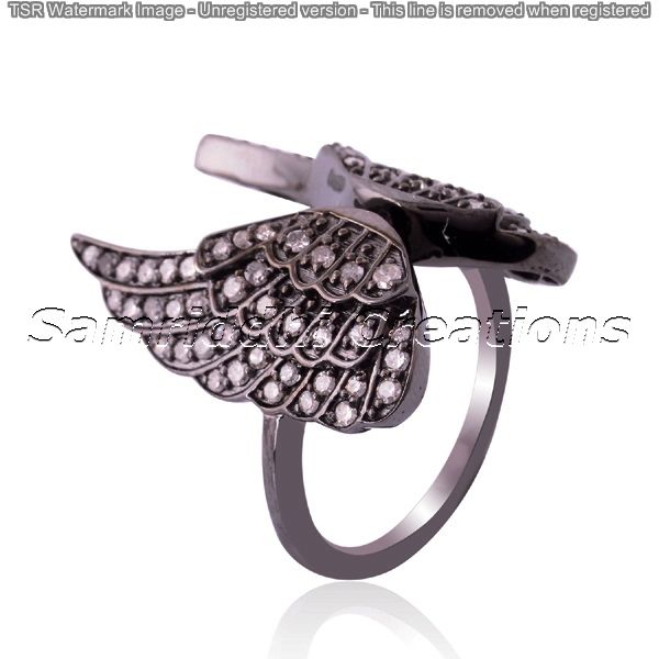Angel Diamond Wings Ring