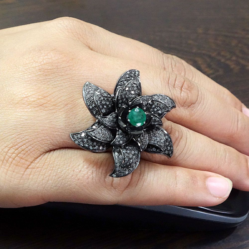 Flower Cocktail Diamond Ring