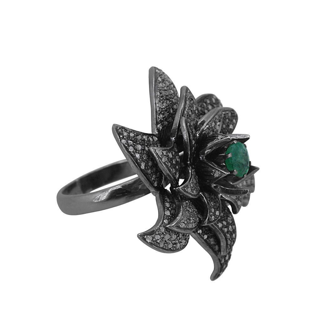Flower Cocktail Diamond Ring