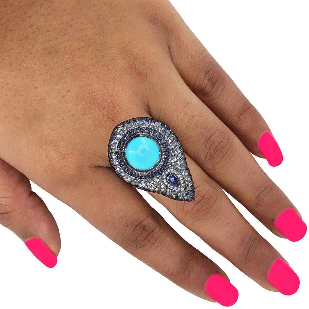 Designer Diamond Silver Ring