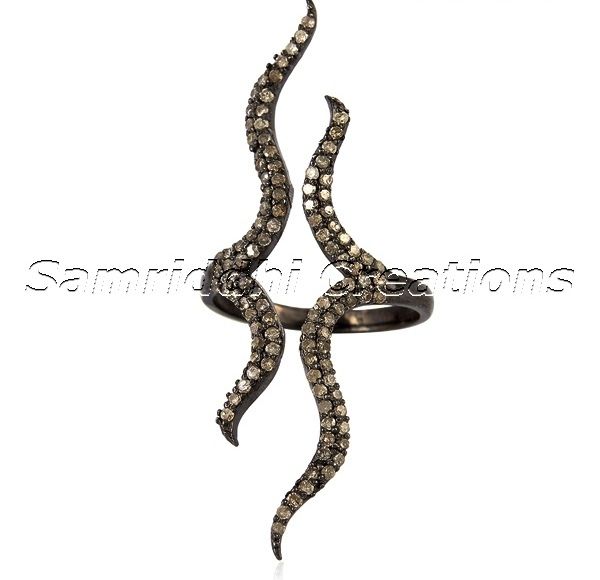 Snake Shape Diamond Ring