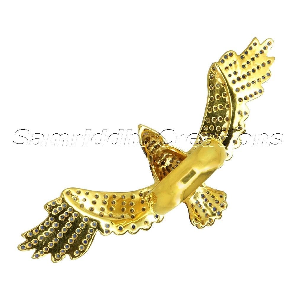 Bird Diamond Silver Ring - Finish: Coated