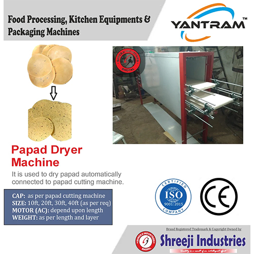 Papad Dryer Machine