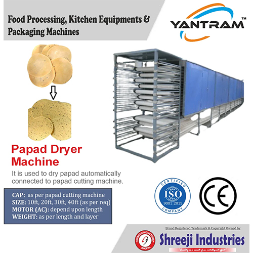 Automatic Papad Dryer Machine