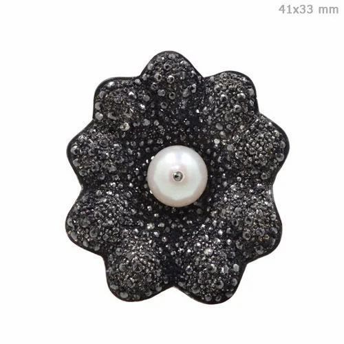 Diamond Cocktail Ring - Color: Black