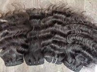 100% Cuticle Aligned Temple Remy Weft Hair Bundle Black Color Wavy Hair Extension 14 inch