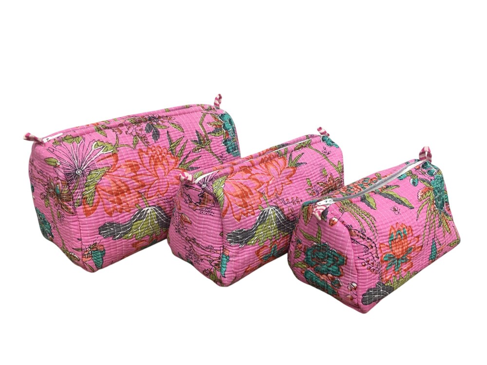 Cosmetic Makeup Bags Quilted Pouches
