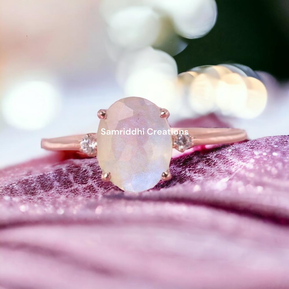 Rainbow Moonstone Ring