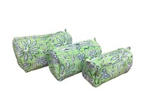 Set Of 3 Quilted Toiletry Bag