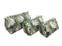 Set Of 3 Quilted Toiletry Bag