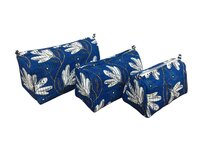 Set Of 3 Quilted Toiletry Bag