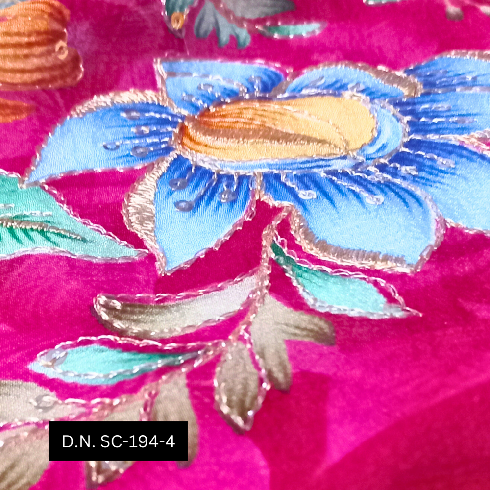 Maroon Position Printed Fabric