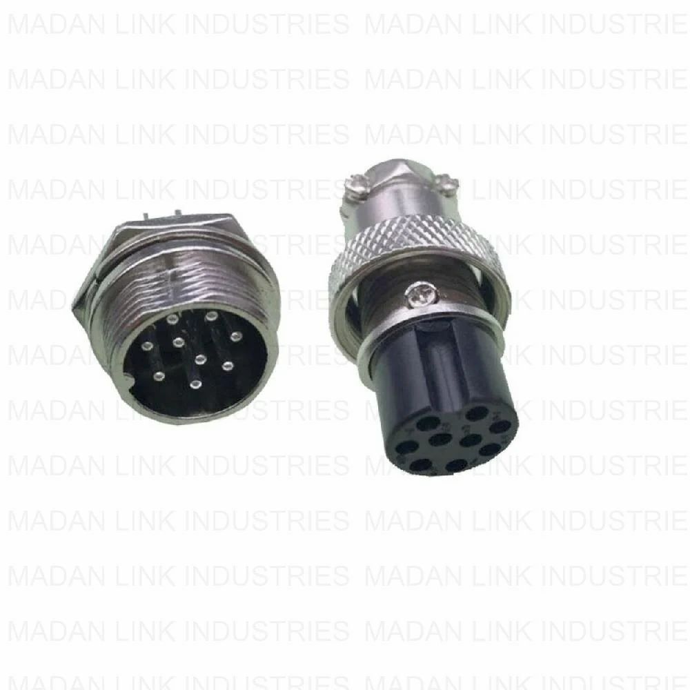 Gx16 9 Pin Male Female Connector Panel Mount Aviation Connector Plug