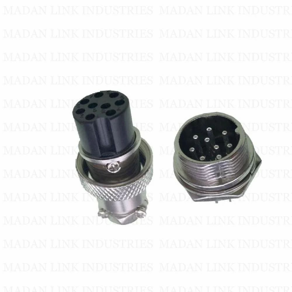 Gx16 9 Pin Male Female Connector Panel Mount Aviation Connector Plug