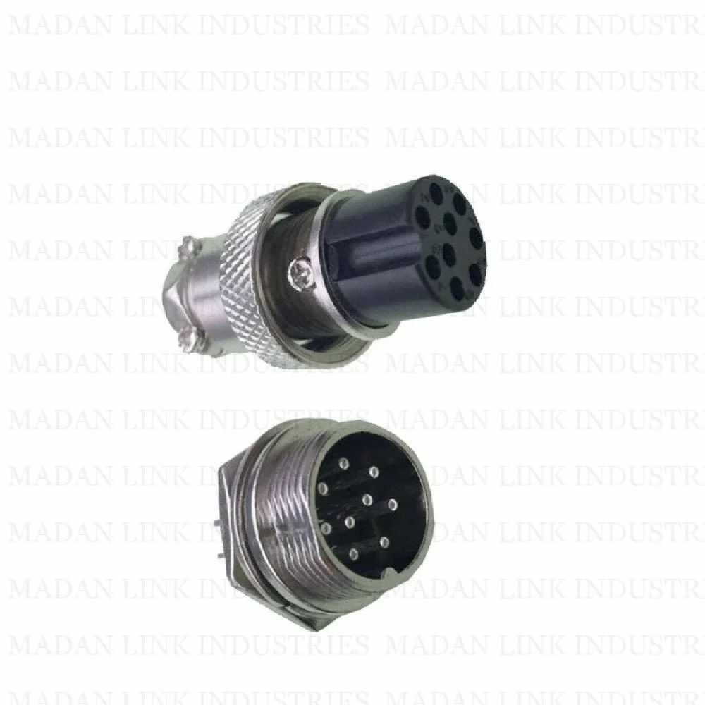 Gx16 9 Pin Male Female Connector Panel Mount Aviation Connector Plug