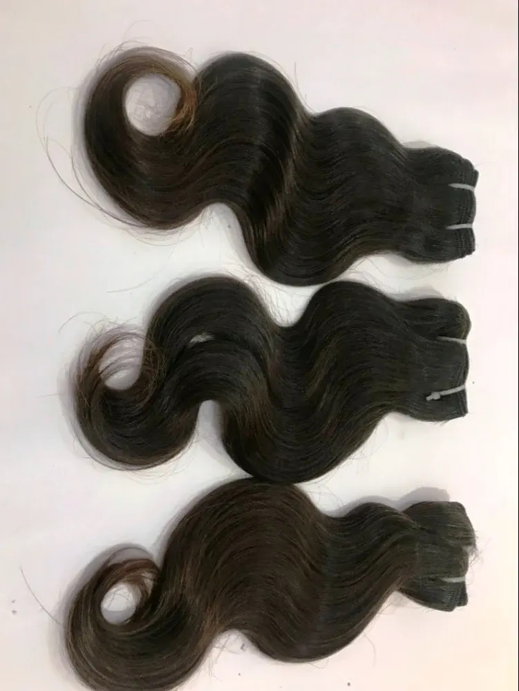 Raw Unprocessed Indian Temple Body Wave Bundle Weft Hair Extension