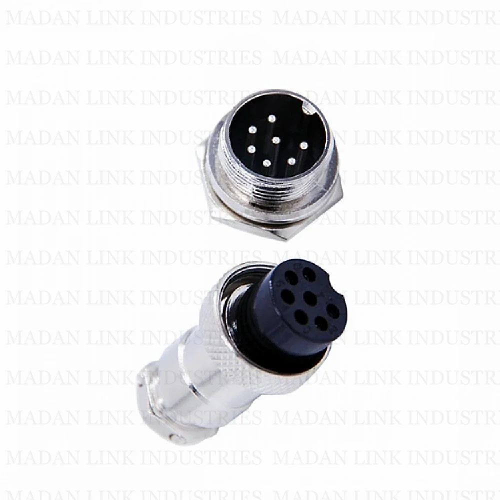 Gx-16 7 Pin Mrs Connector Male Female Panel Mount Aviation Connector Plug